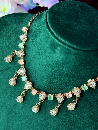 Crystal Drop Necklace Set