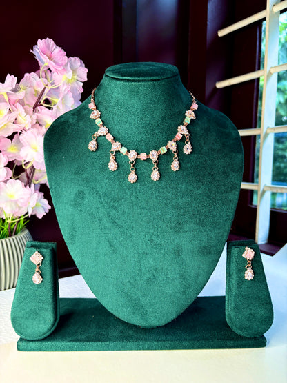 Crystal Drop Necklace Set