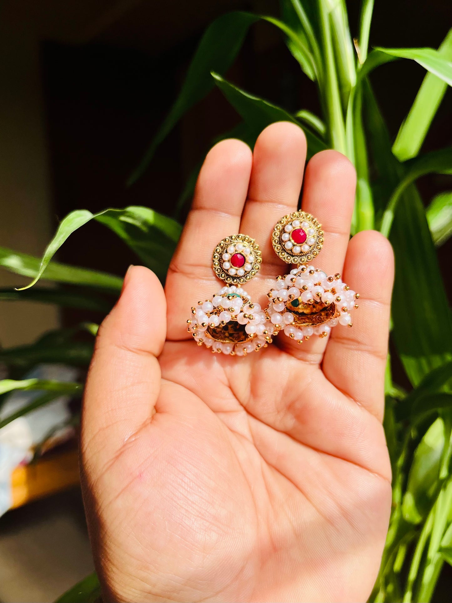 Antique kemp Jhumka (JYO6123)