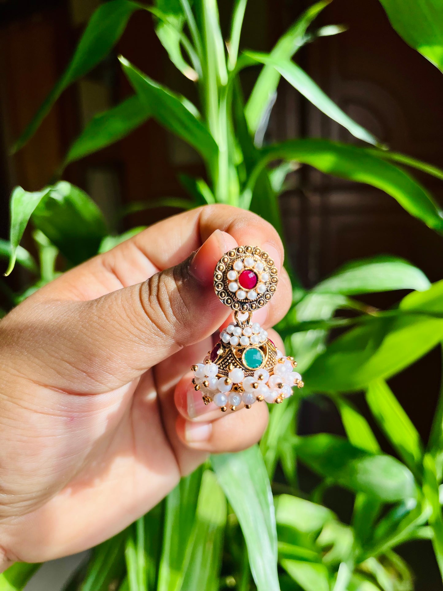Antique kemp Jhumka (JYO6123)