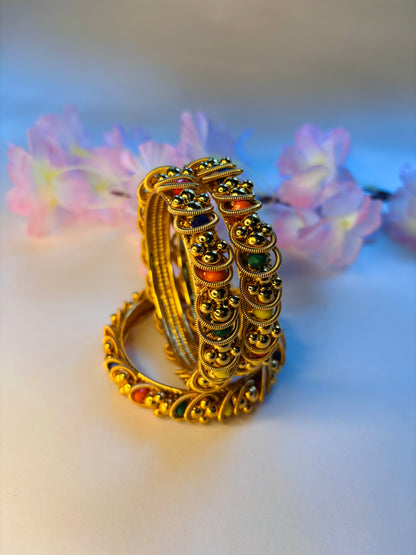 Traditional Gold-Plated Bangles