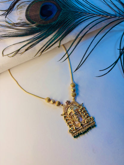 Traditional Krishna Haaram / Gold Plated (JYO9135)