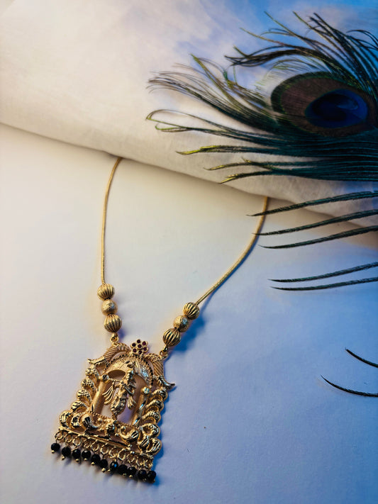 Traditional Krishna Haaram / Gold Plated (JYO9135)
