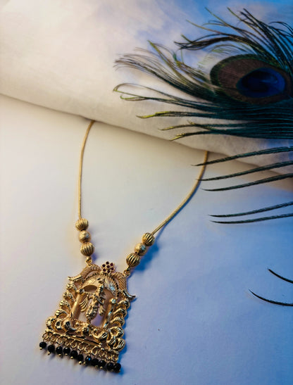 Traditional Krishna Haaram / Gold Plated (JYO9135)