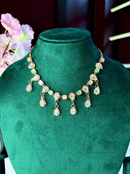 Crystal Drop Necklace Set