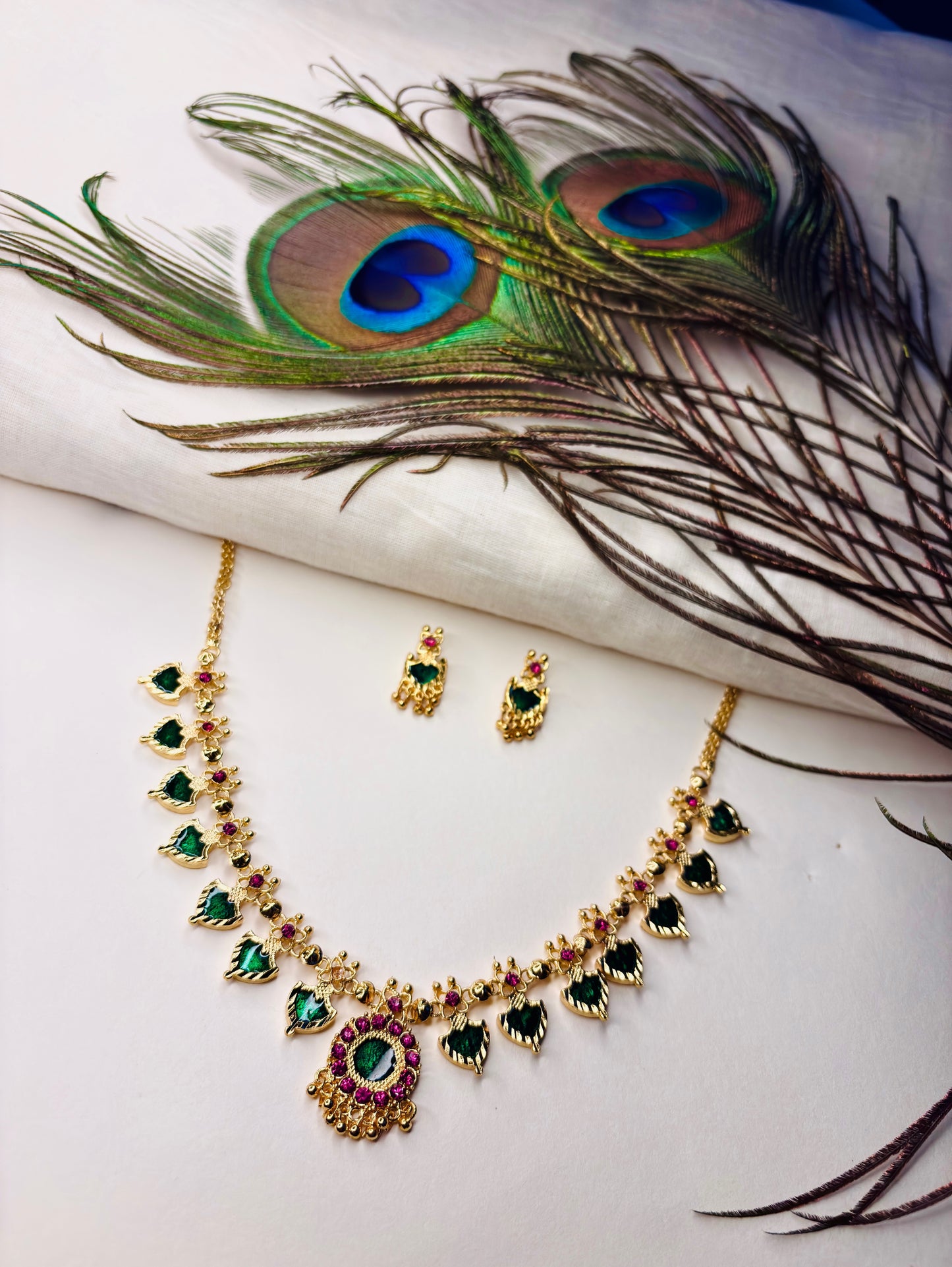 Palakka Maala with Earrings