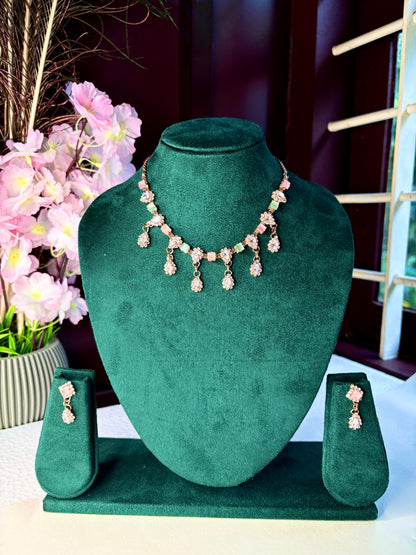 Crystal Drop Necklace Set