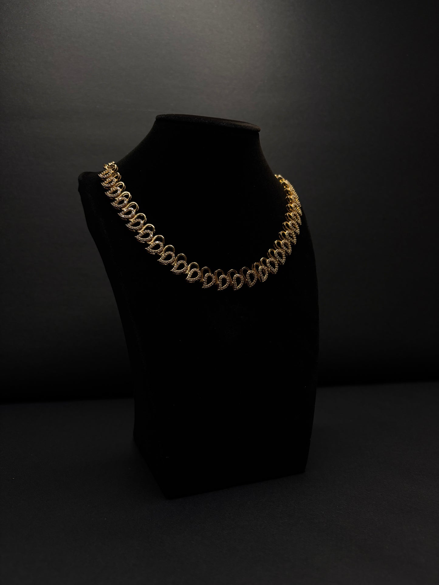 Premium AD Diamond Necklace with Earrings [JYO4978]