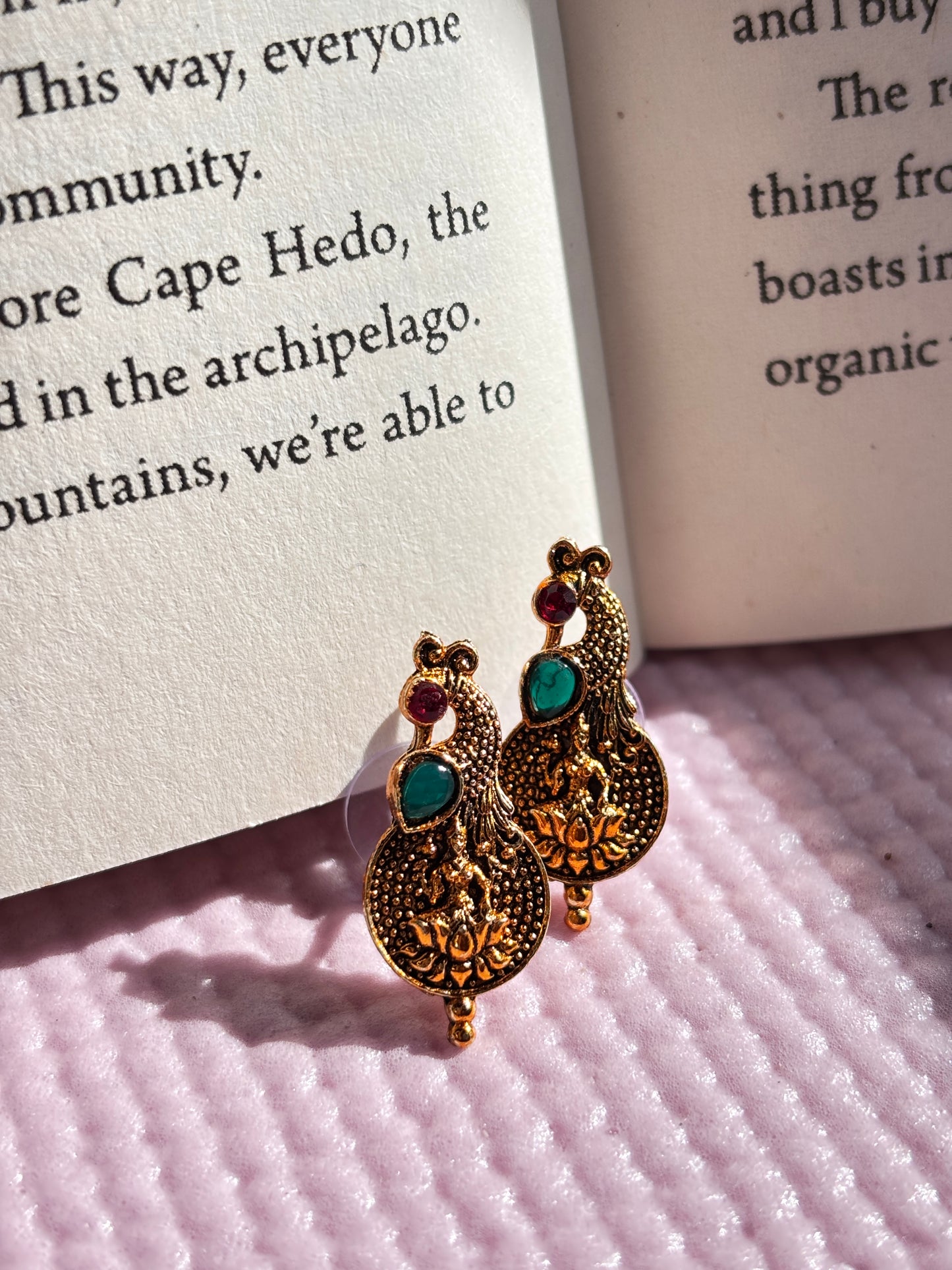 Traditional Lakshmi Kasumala Peacock Design Chocker  Necklace with Earrings (JYO7125)
