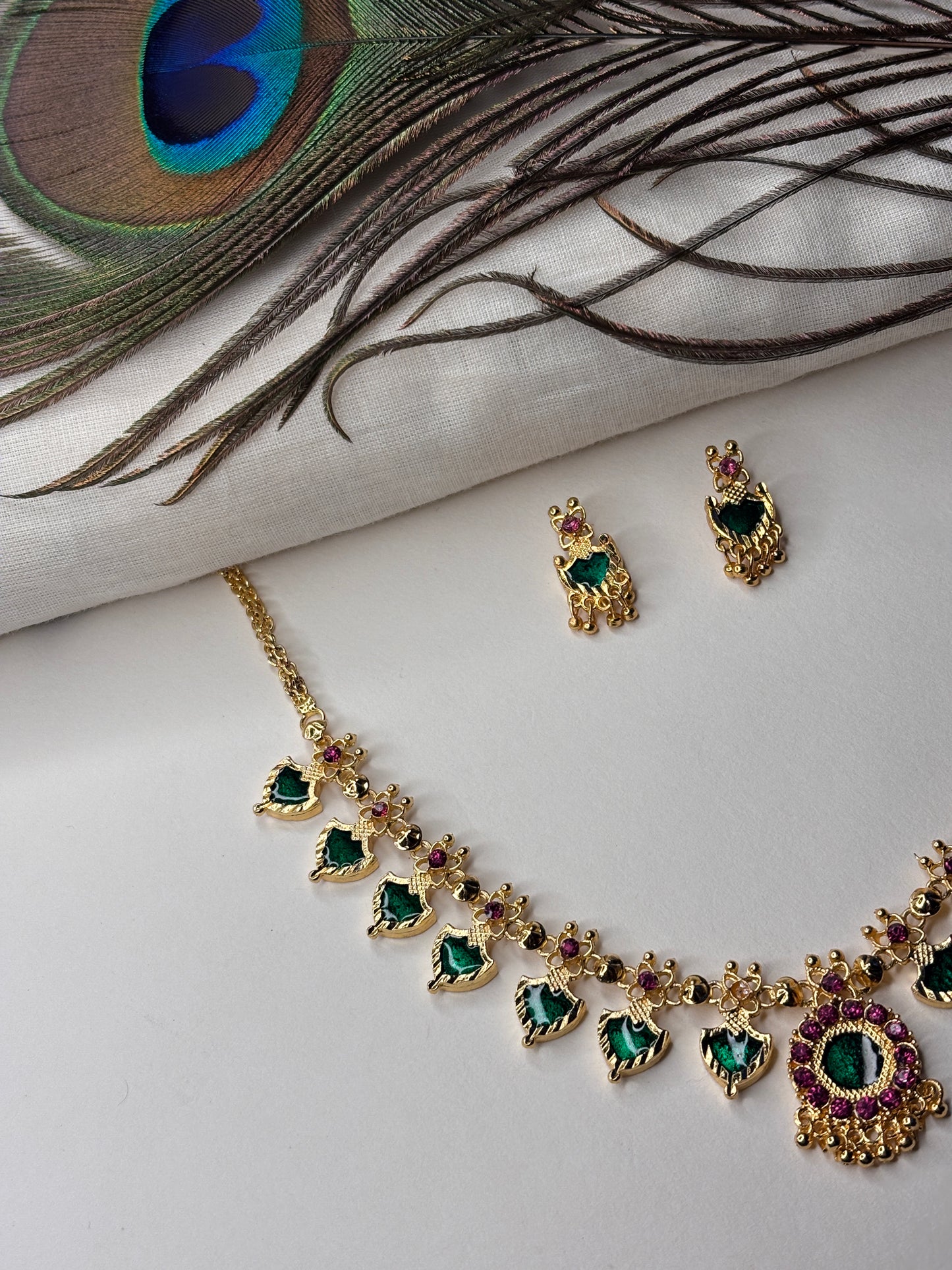 Palakka Maala with Earrings